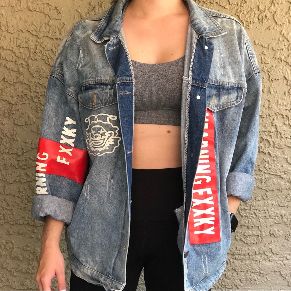Oversized denim jacket